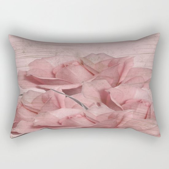 Vintage Pink On Pink Roses Rectangular Pillow