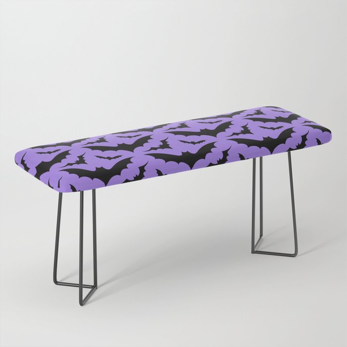 Purple and Black Bats Bench