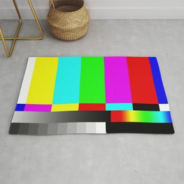 SMPTE Television TV Color Bars Area & Throw Rug