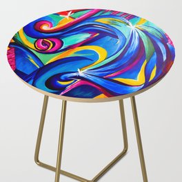 Colorful Abstract Side Table