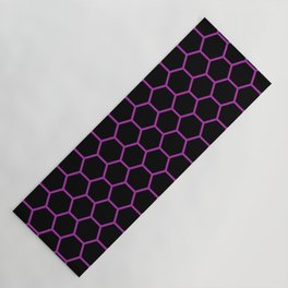 Honeycomb (Purple & Black Pattern) Yoga Mat
