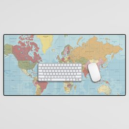 World Map Desk Mat