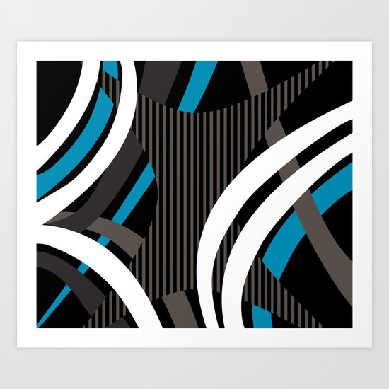 Wired Blue Art Print