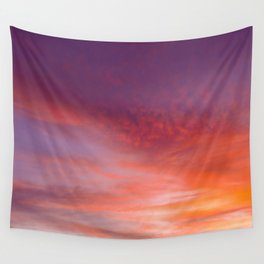 Scenic color of the sky at sunset Wall Tapestry