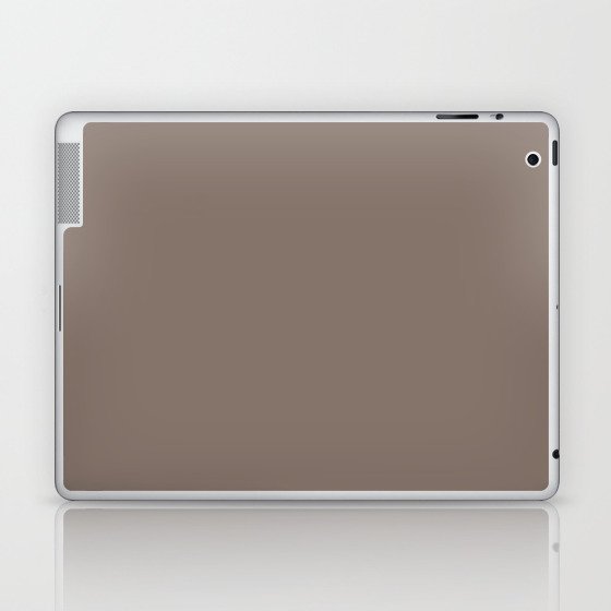 Dark Brown Solid Color Pairs Pantone Mountain Trail 17-0807 TCX Shades of Brown Hues Laptop & iPad Skin
