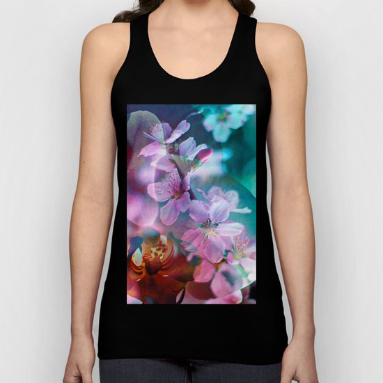 Double Flowers Unisex Tank Top