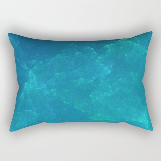 Abstract Fractal Design 20 - Frozen Blue Rectangular Pillow