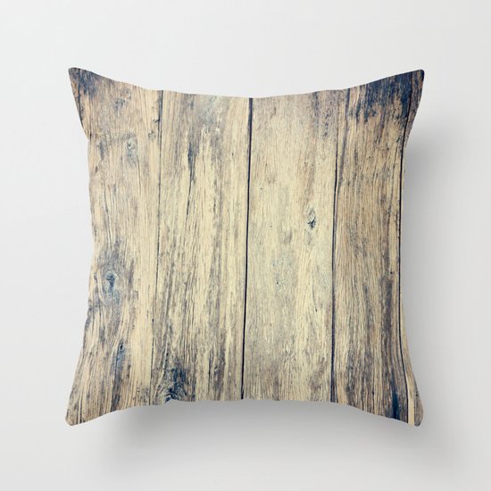 Wood Photography II Throw Pillow