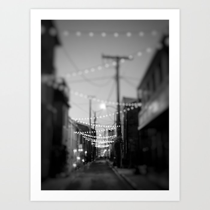 Party Lights in the City x Baltimore Maryland Art Print