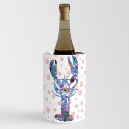 Colorful Fun Lobster Art Beach Artwork Wine Chiller