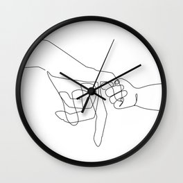 Mother and Baby Pinky Swear Wall Clock