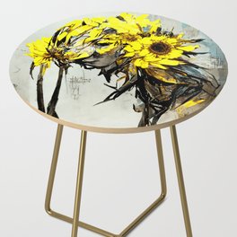 Sunflower Force - Beauty in the Detail (Abstract Art Take Two) Side Table