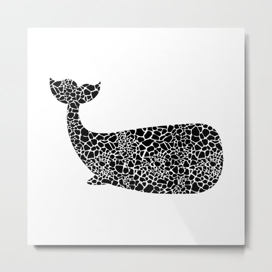 Whale with giraffe pattern Metal Print