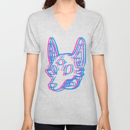 3D Space Coyote Unisex V-Neck