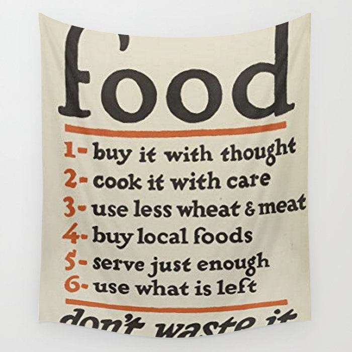 Food Dont Waste It Wall Tapestry