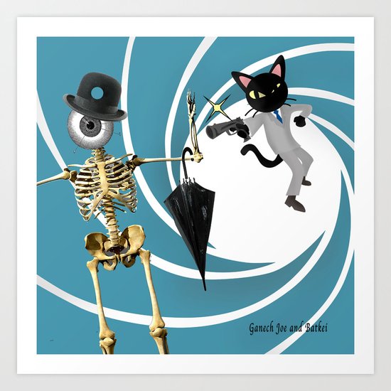 Don't move ! ( work combined with Batkei and Ganech ) Art Print