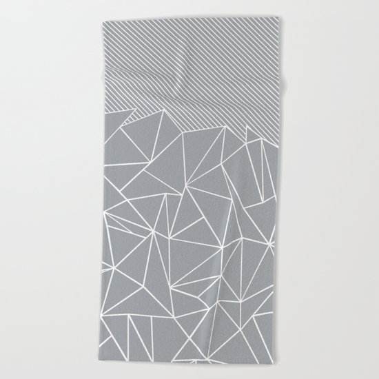 Ab Linear Grey Beach Towel