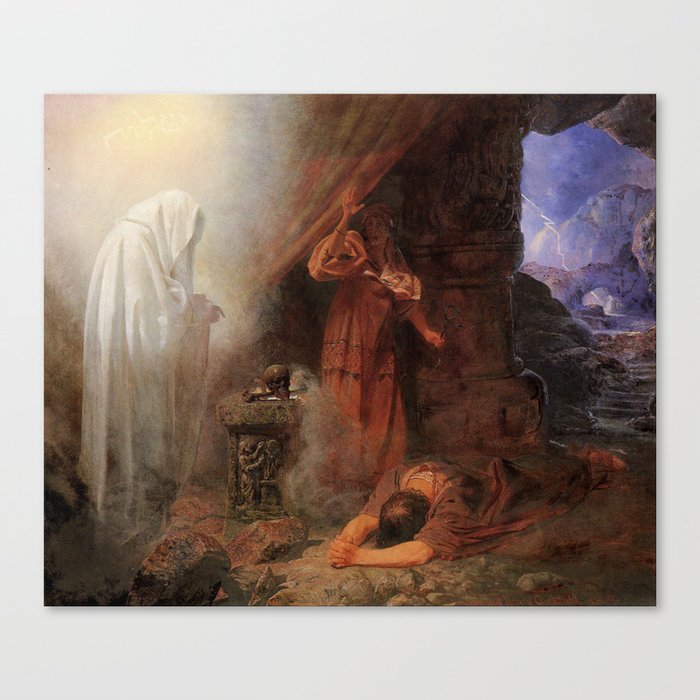  Saul And The Witch Of Endor - Edward Henry Сorbould Canvas Print