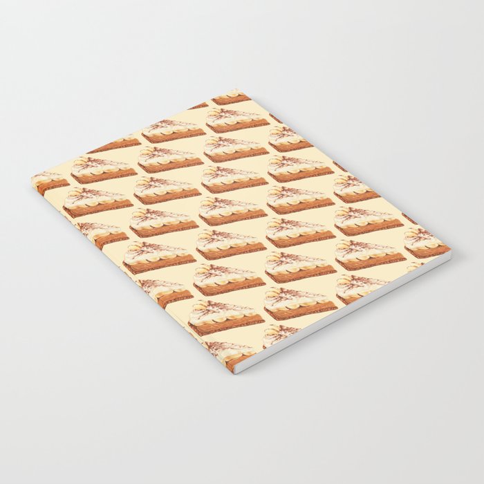 Banoffee Pie Pattern - Cream Notebook