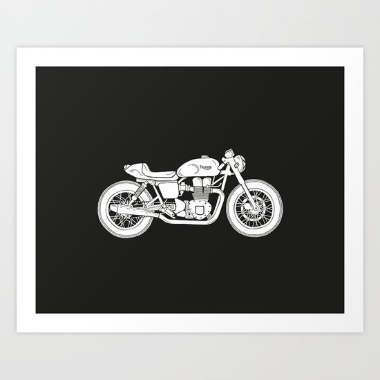 Triumph Bonneville - Cafe Racer series #3 Art Print