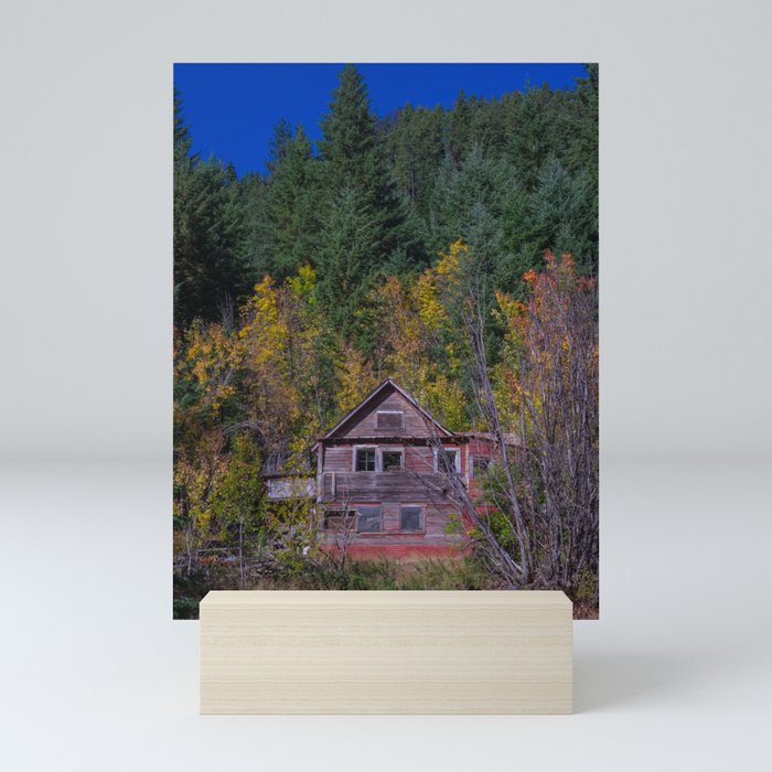 Little Autumn Cottage Mini Art Print