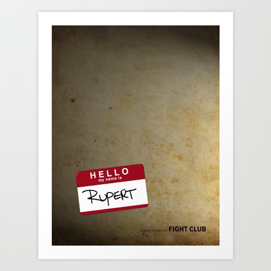 Fight Club Movie poster. Art Print