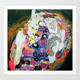 Gustav Klimt - The Maiden - The Virgin - Die Jungfrau - Vienna Secession Painting Art Print