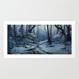 Snowy Forest  Art Print