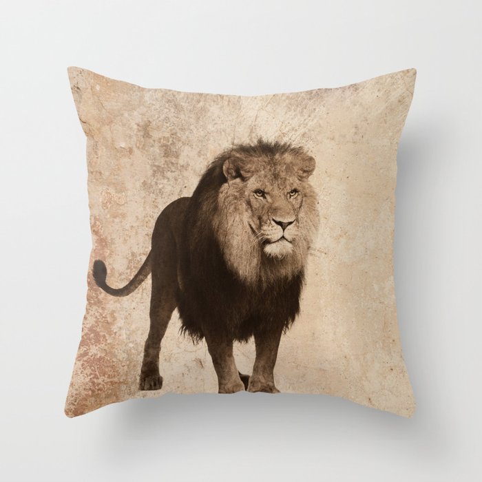 lion throw pillow