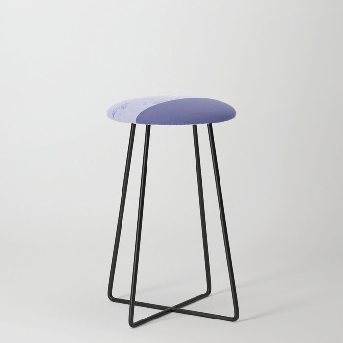 Very Peri 2022 Color Of The Year Periwinkle Marble Kintsugi Ceramic Counter Stool