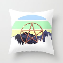Pentacle Range By Lazzy Brush Throw Pillow