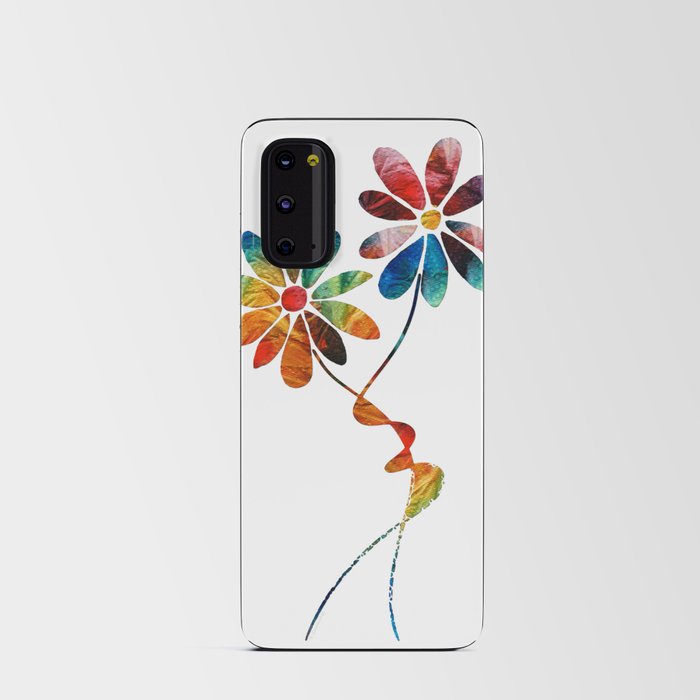 Colorful Floral Flowers Art - Intertwined Android Card Case
