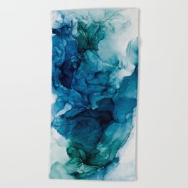 'Before Our Eyes Fluid' Abstract Painting Beach Towel