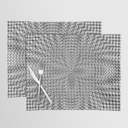 Black and white optical illusion Placemat