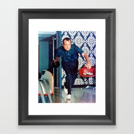 Richard Nixon Bowling Framed Art Print
