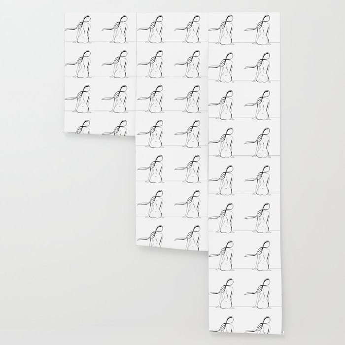 Woman Line Drawing Wallpaper By Nadja1 Society6,Simple Couple Drawings Easy