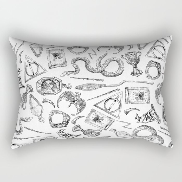 Harry Potter Horcruxes and Items Rectangular Pillow