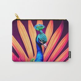 Colorful Peacock Carry-All Pouch | Colorfulanimal, Peacockbird, Kidsdecor, Fauna, Digital, Colorfulfeathers, Boldandcolorful, Feathersart, Poweranimal, Graphicdesign 
