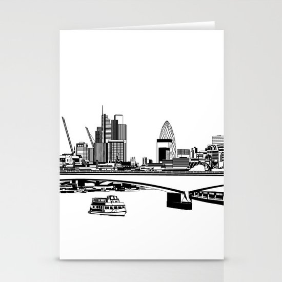 London Black and White Stationery Cards