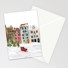 Christmas in the Village Stationery Card
