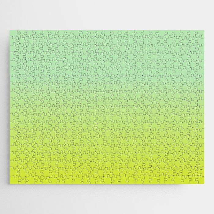 SPRING GREEN OMBRE PATTERN Jigsaw Puzzle
