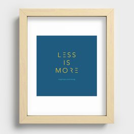 Less Is More Recessed Framed Print