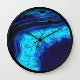 Royal Blue Turquoise Agate Wall Clock