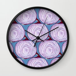 Red Onion Pattern Wall Clock