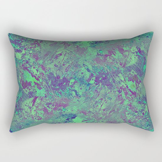 Cool And Calm - Abstract blue and purple painting, icy, chilled out, calming, relaxing artwork Rectangular Pillow