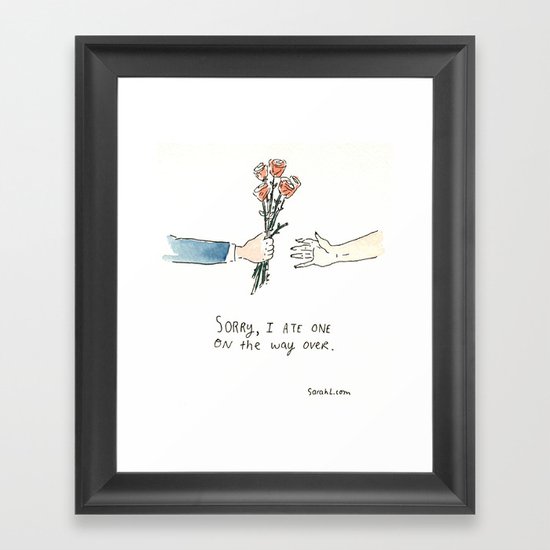 Sorry, I ate one on the way over. Framed Art Print