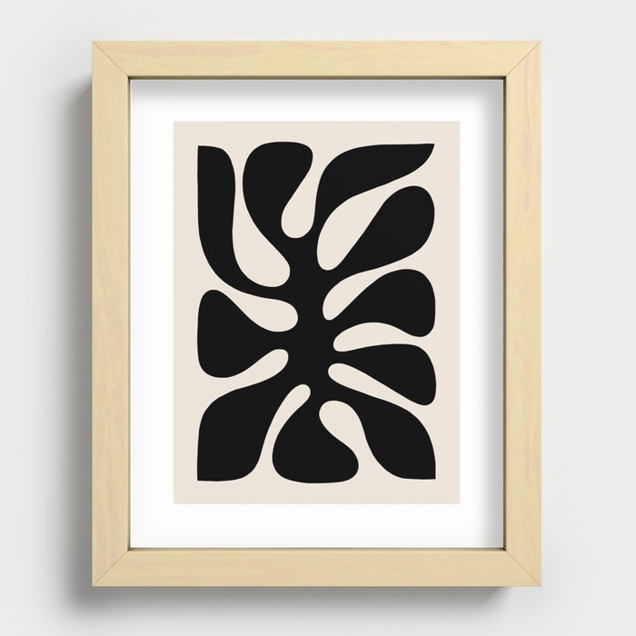 Abstract Monstera leaf 1. #minimal Recessed Framed Print