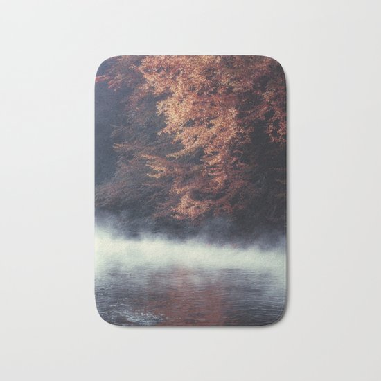 Nature's Mirror - Fall on the River Bath Mat