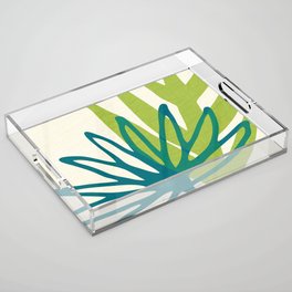 Playful Abstract Plant Shapes Acrylic Tray