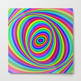 Rainbow Hypnosis Metal Print | Abstract, Ellipse, Swirl, Colors, Digital, Twirl, Rainbow, Whirlpool, Hypnosis, Elliptical 